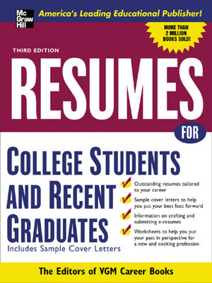 cover image of Resumes for College Students and Recent Graduates